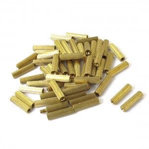 50 Pcs Female Threaded Pillars Brass Standoff Spacer Gold Tone M2x12mm