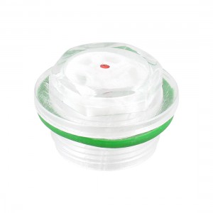 Green Rubber Washer Clear Plastic Oil Level Sight Glass 27mm for Air Compressor