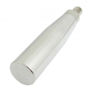 Silver Tone Metal M10 10mm Tapered Revolving Handle for Lathe Milling Machine