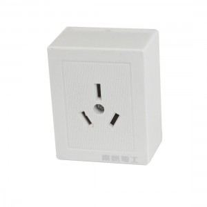 AC 250V 10A 3 Pins AU White PLastic Wall Plate Power Socket