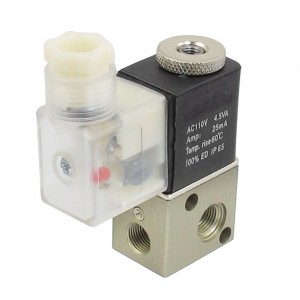 AC 110V 4 5VA 25mA 2 Position 3 Way Electromagnetic Solenoid Valve G1 8"