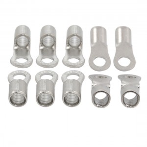 10 Pcs 6 AWG RNB14-6S Type Non Insulated Ring Terminals