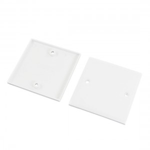 White Plastic Universal Base Box Wall Mount Plate 3.3" x 3.3" x 0.31" 2 Pcs