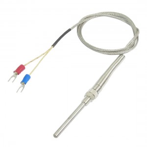 E Type 50x5mm 800C Probe Thermocouple Temperature Sensor Cable 3.3ft 1 Meters