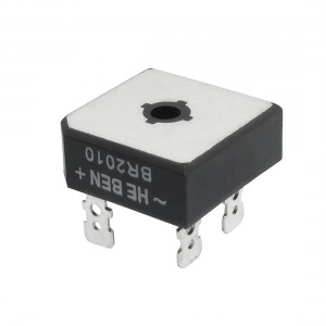 BR2010 1KV 20A Single Phase Bridge Rectifier Half-Wave Silver Tone Black