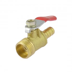 3/8"PT Male Thread to 8mm Barb Hose Lever Handle Brass Ball Valve