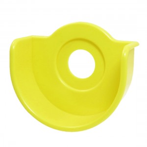 22mm Yellow Plastic Half Circle Protective Cover for Push Switch Button