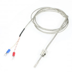 400C 8mm Thread Compression Spring K Type Thermocouple Probe 2M 6.5ft Length