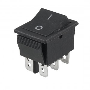 AC 16A/250V 20A/125V DPDT On On Rocker Switch Black