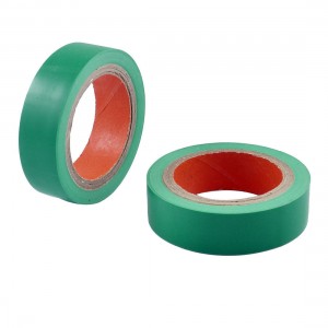 2 Pcs 15mm Width Green Electrical Wire Adhesive Insulating Tape Roll