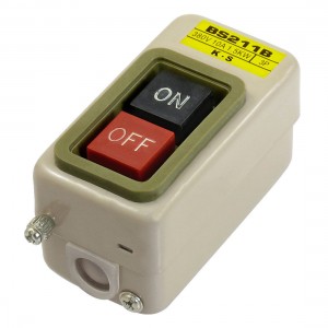 ON/OFF 3P Self Locking Power Push Button Switch 10A 220V/0.75KW 380V/1.5KW