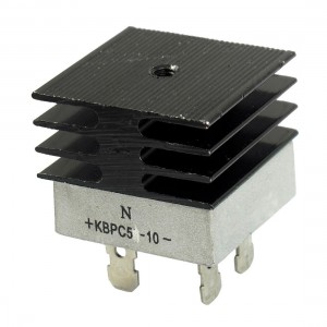 KBPC5-10 5A 1KV Single Phase Bridge Rectifier Half-Wave White w Heatsink