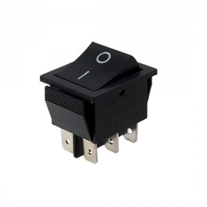 AC 250V 15A 6 Pin DPDT ON/ON I/O 2 Position Snap In Boat Rocker Switch
