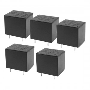 DC 12V Coil SPDT 5 Pin 1NO 1NC Mini Power Relay PCB Type JQC-3FT73 5 Pcs