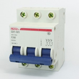 AC 400V 32Amp 3-Pole 3P Overload Protection MCB Mini Circuit Breaker