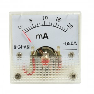 0-20mA DC Current Analog Panel Meter Ammeter Amperemeter 91C4-A Off White