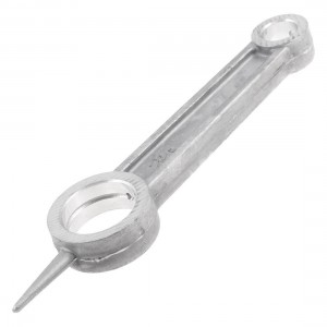 Silver Tone Aluminum Alloy Air Compressor Connecting Rod 13mm x 17mm x 70mm