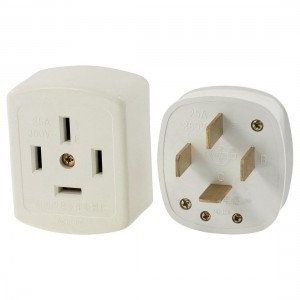 AC 380V 25A Three Phase Four Wire Earth Ground Industrial Socket Plug White