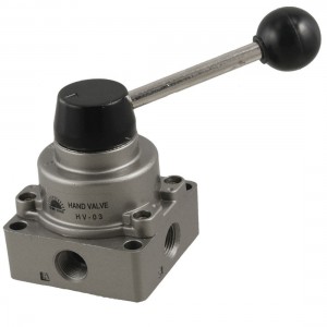 Pneumatic 3 Positions 4 Ports Air Hand Switching Valve PT 3/8"
