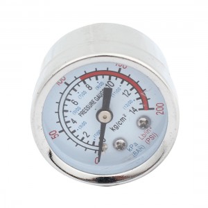 0-200 PSI 0.35" Compressor Compressed Pressure Gauge Silver Tone