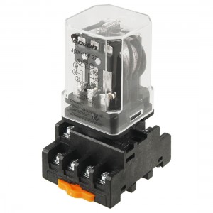 DC 24V Coil Voltage 10A 3PDT Power Relay w Screw Terminal Socket