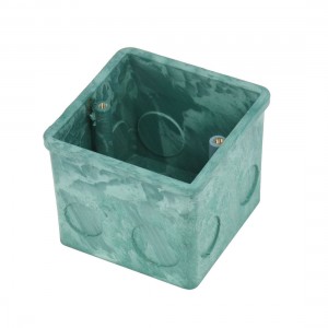 80x80x65mm Flush-Type PVC Wall Mounted Single Gang Junction Box Case Green
