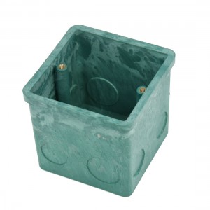 80x80x75mm Flush-Type PVC Wall Mounted Single Gang Junction Box Case Green