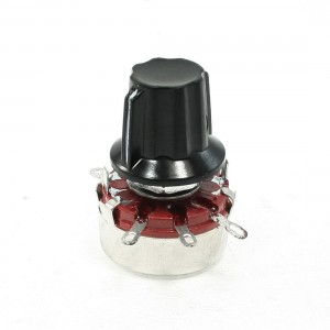WTH118 47K ohm Single Turn Rotary Linear Taper Carbon Potentiometer Pot w Knob