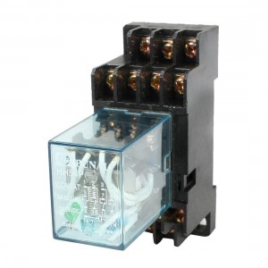 HH54P DC 24V Coil 4PDT 14 Pins Electromagnetic Power Relay w DYF14A Base