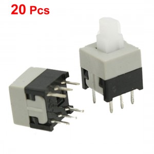 20 Pcs 8.5mm x 8.5mm Square Momentary Push Button Switch for Flashlight