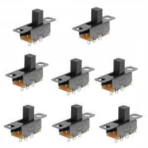 8 Pcs 2 Position SPDT 1P2T Panel Mount Vertical Slide Switch 3 Solder Lug Pin