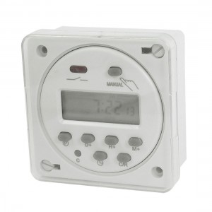 AC 110V Panel Mount Digital LCD Power Programmable Timer Switch Relay 10Amps