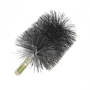 12mm Thread 90mm Diameter Steel Wire Tube Brush Cleaning Tool