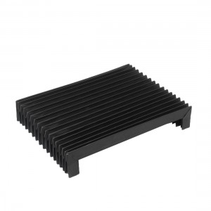 CNC Machine Flexible Accordion Shaped Black Plastic Dust Cover