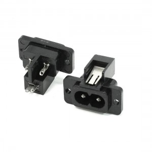 2 Pcs IEC320 C8 Inlet 2 Solder Cup Pins Power Socket AC 250V 7A