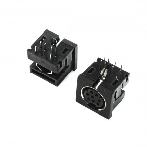 DIN 8 Pin Female S-video PCB Mounted Sockets Connectors 2 Pcs