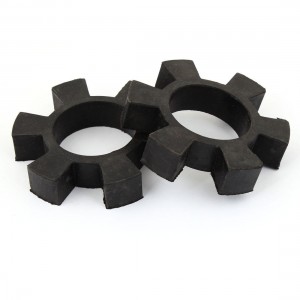 2 Pcs 79mm OD 6 Petals Rubber Driveshaft Coupler Damper Insert Black