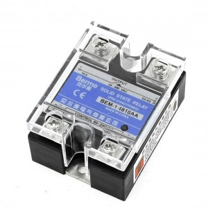 AC to AC Transparent Cover Single Phase Solid State Relay 10A 24-480V 80-250V