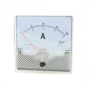 DC 0-20A Square Current Panel Meter Analog Ammeter