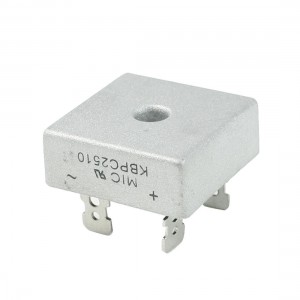 KBPC25-10 1KV 25Amp Silver Tone Metal Case Single Phase Bridge Rectifier