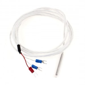 PT100 Insulated Thermocouple Probe Sensor -50C-250C w 3 Fork Terminals