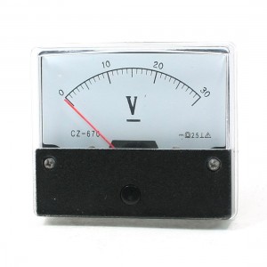 CZ-670 DC 0-30V Volt Analogue Needle Panel Meter Voltmeter