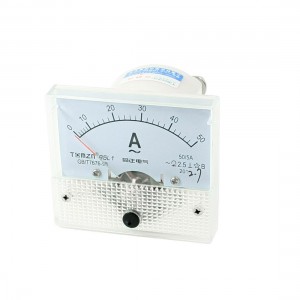 AC 0-50A Zero Setting Dial Panel Rectangle Analog Ampere Meter Amperemeter