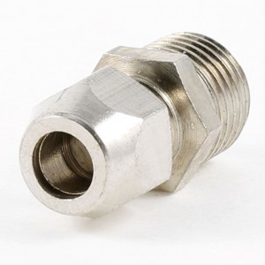 1/4" PT Male Threaded Hex Bushing Hydraulic Quick Adapter for 6mm Tube Pipe