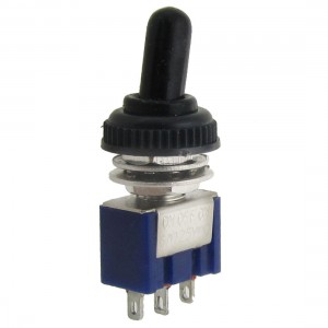 AC 125V 6A ON/OFF/ON 3 Position SPDT Toggle Switch + Waterproof Cover Cap