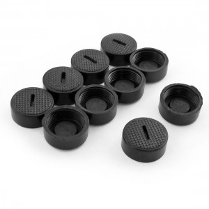 10 Pcs Black Male Thread 19mm Diameter Carbon Brush Holder Caps