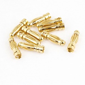 10 Pcs RC Model Li-Po Battery Male Banana Bullet Connector Plug 3mm
