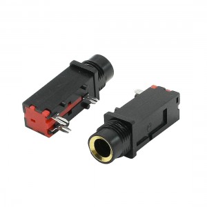 Stereo PCB Jack Panel Mount Headphone Connector 6.5mm Socket 3 Pin Pair