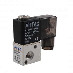 Single Head 2 Position 3 Way Pneumatic Control Air Solenoid Valve