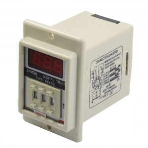 AC/DC 12V 8 Pin 0.01-9.99 Second Digital Timer Time Delay Relay Beige ASY-3D